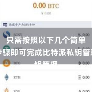 只需按照以下几个简单步骤即可完成比特派私钥管理