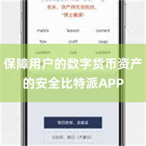 保障用户的数字货币资产的安全比特派APP